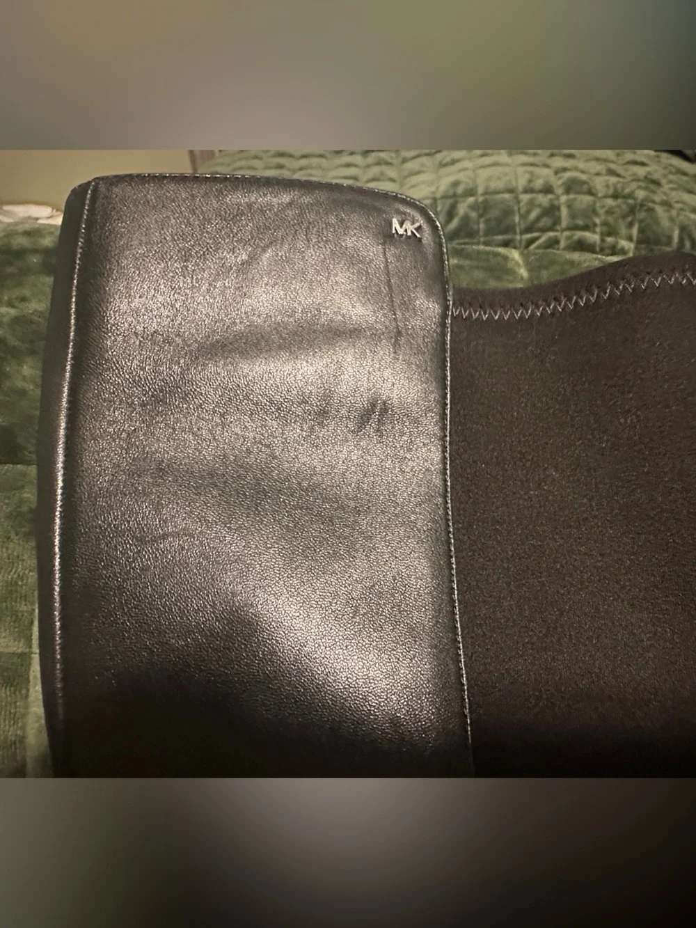 Michael Kors Black Leather & Stretch Over-the-Knee Boots